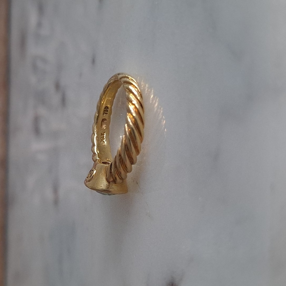 Vintage David Yurman 18K gold and peridot ring - Picture 5 of 16